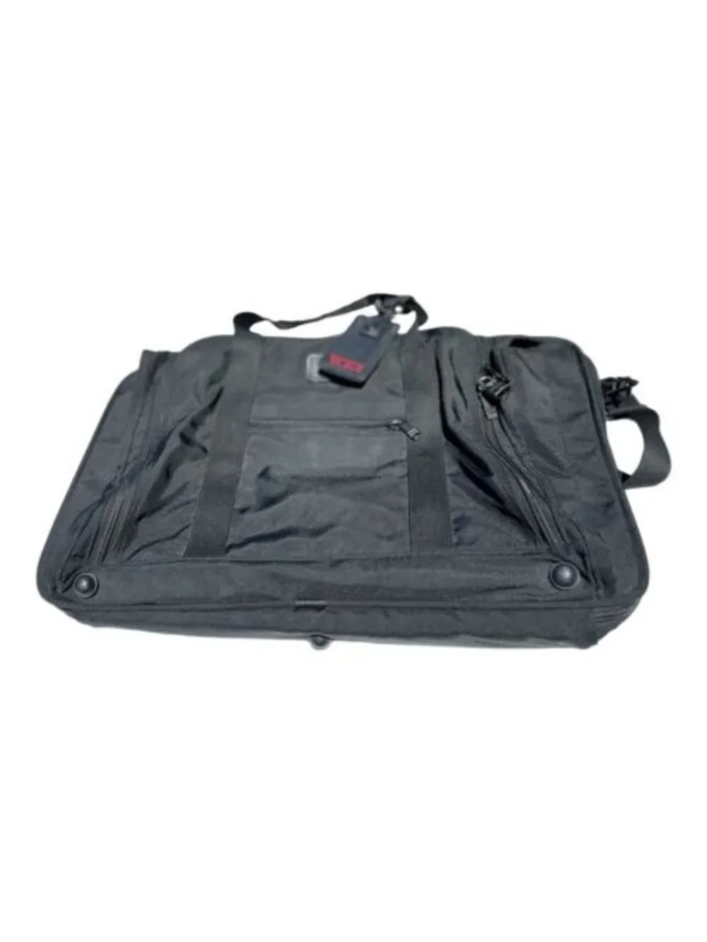 Tumi Messenger Bag Log Laptop Briefcase Style Nylon Crossbody Strap Made in USA